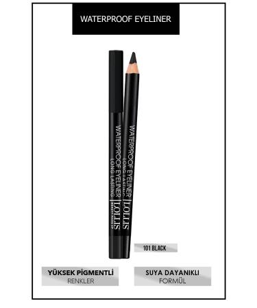 Lollis Waterproof Eyeliner 101 Black / Waterproof Eye Pencil 101 Black