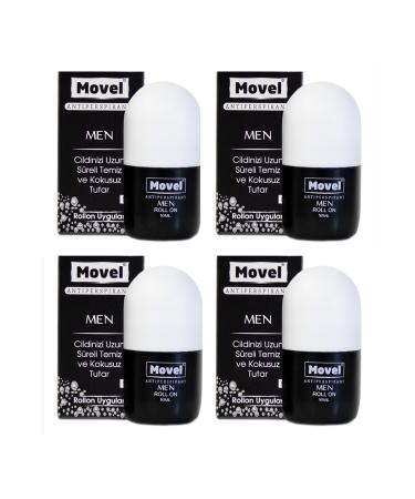 movel 4 PCS Antiperspirant Roll On Hand Foot Underarm Sweat and Sweat Odor Prevention Men 50 ml