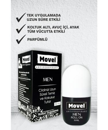 movel 4 PCS Antiperspirant Roll On Hand Foot Underarm Sweat and Sweat Odor Prevention Men 50 ml - Buy Online on GoSupps.com