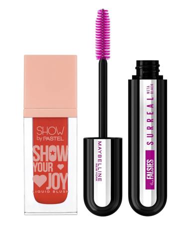 Show by Pastel Show Your Joy Liquid Blush - Liquid Blush 52 + Maybelline Falsies Surreal Meta Black Mascara