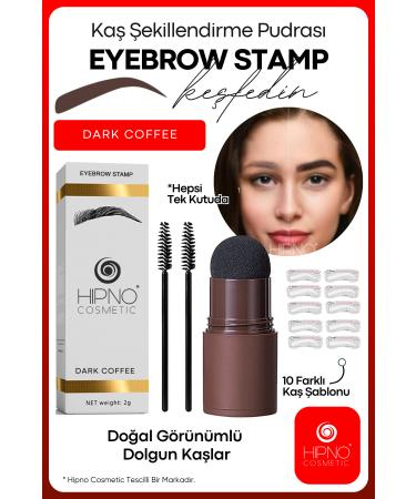 Eyebrow Stamp Eyebrow Stamp Eyebrow Shaping Kit - Dark Coffee - Brunette - Buy Online on GoSupps.com