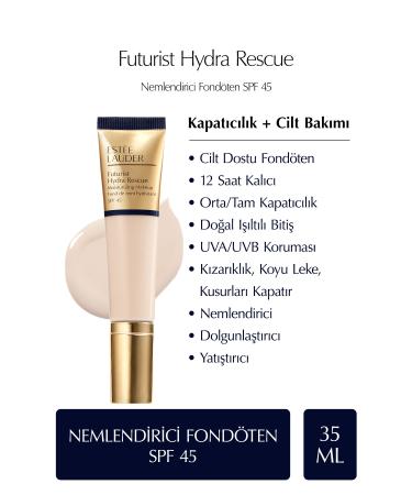 Estee Lauder Futurist Hydra Rescue SPF 45 Moisturizing Foundation 35ml - Color: 1N2 Ecru