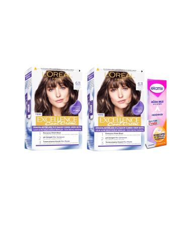 L'Oreal Paris 6.11 Excellance Cool Creme Hair Dye 2 Pieces