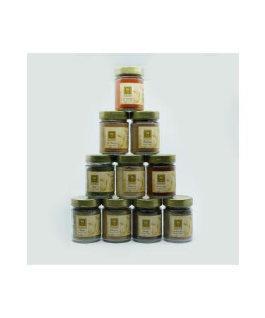 ZEYT NHAN Turkish Cuisine Spices Basic Set 10 Glass Jars