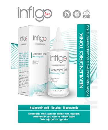 infigolove Intensive Moisturizing and Brightening Tonic 200 ml (ASCORBIC ACID HYALURONIC ACID COLLAGEN)