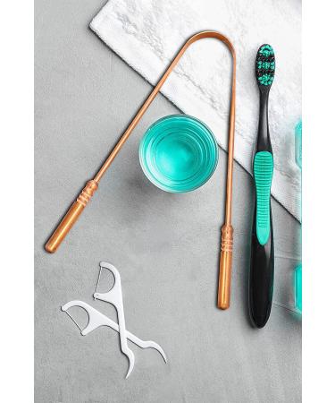 Beatitude Copper Color Tongue Cleaner Ayurveda Yoga Tongue Scraper Stick Cleaner Scraper Oral Clean - Buy Online on GoSupps.com