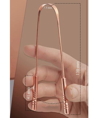 Beatitude Copper Color Tongue Cleaner Ayurveda Yoga Tongue Scraper Stick Cleaner Scraper Oral Clean - Buy Online on GoSupps.com