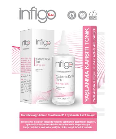infigolove Anti-Aging Tonic 200 ml (BIOTECHNOLOGY ACTIVE & HYALURONIC ACID & COLLAGEN)