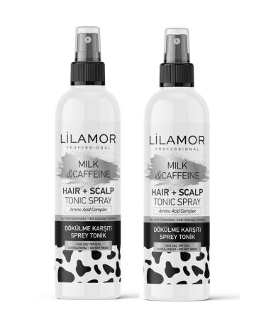 Lilamor Professional Milk & Caffeine & Anti-Loss Hair Tonic-Fast Growth Helper 250ml X 2PCS