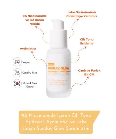 FRANKLY 5% Niacinamide Skin Tone Equalizer Brightener and Anti-Spot Sunday Glow Serum 37ml