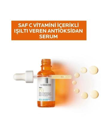 La Roche Posay 10%PURE VITAMINC RADIANT ANTIWRINKLE AND ANTI-SPOT ANTIOXIDANT SKIN SERUM 30ML GKHAIR157 - Buy Online on GoSupps.com