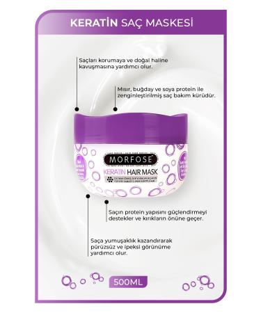 Morfose Keratin Hair Mask for Very Damaged Weak and Fragile Hair 500ml - Buy Online on GoSupps.com