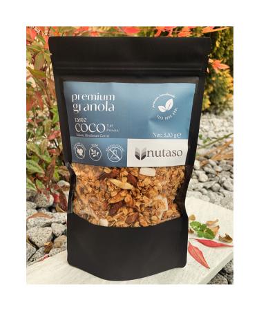 nutaso nutrition taste solutions Coco Granola (320 G)- Almond Coconut (NO ADDED SUGAR NO PRESERVATIVES)