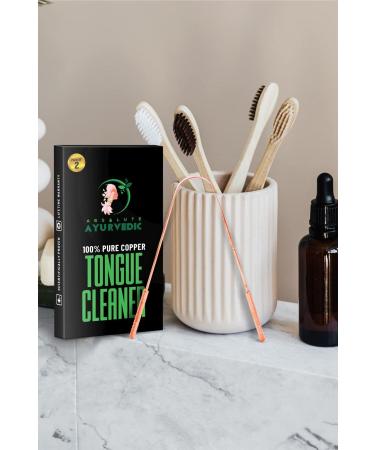 Beatitude Copper Color Tongue Cleaner Ayurveda Yoga Tongue Scraper Stick Cleaner Scraper Oral Clean - Buy Online on GoSupps.com