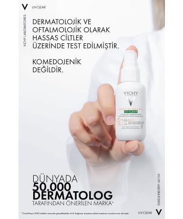 Vichy SPF50 FACE SUN CREAM REDUCES THE APPEARANCE OF SKIN IMPERCISE AND OILNESS 40ML - Buy Online on GoSupps.com