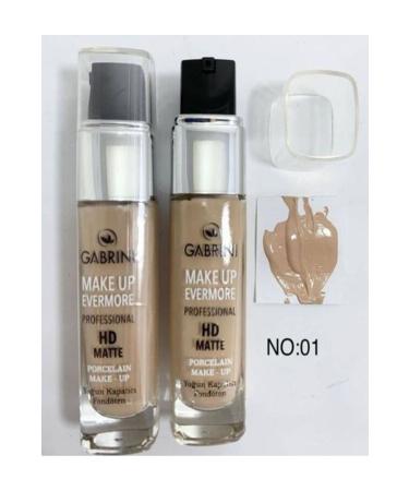 ChangeCosmetic PROFESSIONAL HD MATTE PORCELAIN FOUNDATION INTENSIVE CONCEALING LIGHT TONE 01