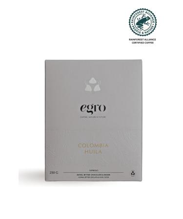 EGRO Colombia Huila - 250 G Filter Coffee and Coffee Beans