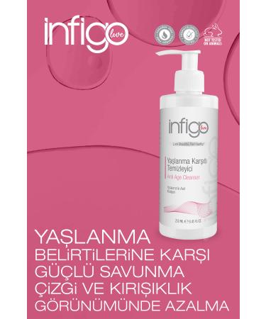 infigolove Anti-Aging Gel Cleanser 250 ml (BIOTECHNOLOGY ACTIVE & HYALURONIC ACID & COLLAGEN) - Buy Online on GoSupps.com