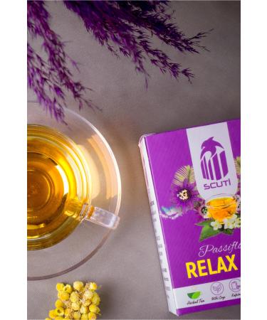 scuti Relax Tea Sleep Tea Pre-Sleep Herbal Tea - Passiflora 20 Piece Service - Buy Online on GoSupps.com