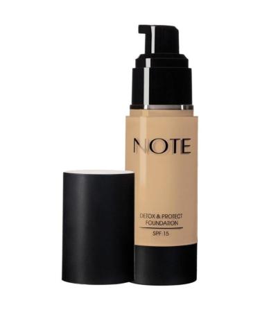 Note Cosmetics DETOX AND PROTECT HIGH COVERAGE FOUNDATION 03 BE GE MED UM BE G GKHAIR212