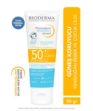 Bioderma MINERAL SPF50+ NEWBORN BABY CHILD PROTECTION SUN CREAM 50 GR GKHAIR221