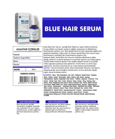 Gutto Blue Hair Serum Anti-Loss Full and Lively Hair 30ml - Buy Online on GoSupps.com