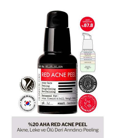 DERMA FACTORY AHA Peeling Serum Wash Form Acne Stain and Purifying Derma Factory Red Acne Peel 30 ml