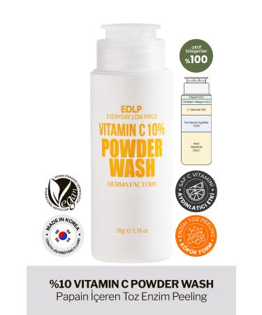 DERMA FACTORY Vitamin C Powder Enzyme Peeling Derma Factory Vitamin C Powder Wash Face Peeling 50gr