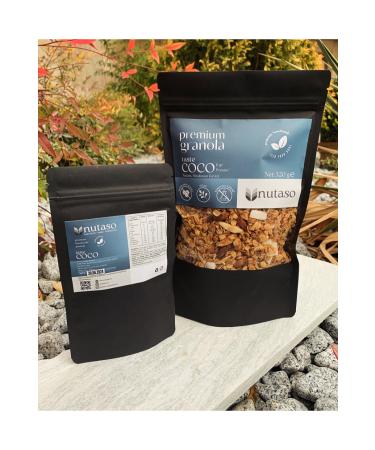 nutaso nutrition taste solutions Coco Granola (320 G)- Almond Coconut (NO ADDED SUGAR NO PRESERVATIVES) - Buy Online on GoSupps.com