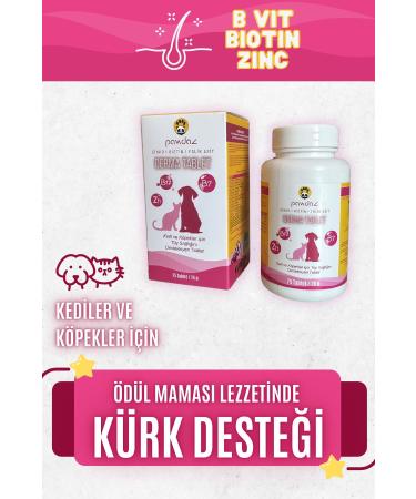 pawdaz Dermatablet - Skin and Fur Health Support in Reward Food Flavor for Cats and Dogs