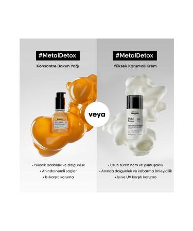 L'oreal Professionnel METAL DETOX HIGH BREAKAGE AND COLOR FADE HELPFUL PROFESSIONAL PROTECTION CREAM 100 ML - Buy Online on GoSupps.com