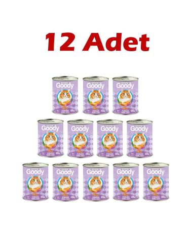 Goody Sterilized Adult Cat Canned Food with Salmon 400 Gr 12 Pieces
