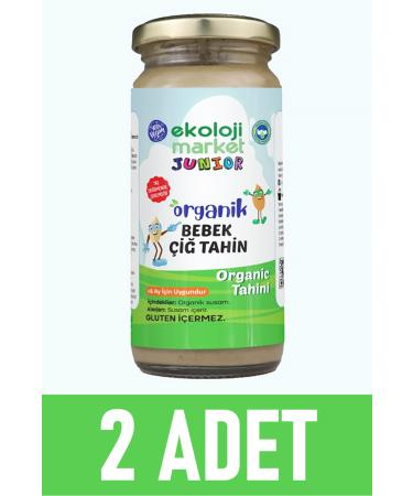 Ekoloji Market Organic Raw Tahini Gluten-Free Stone Mill 230 gr (2 Pieces)