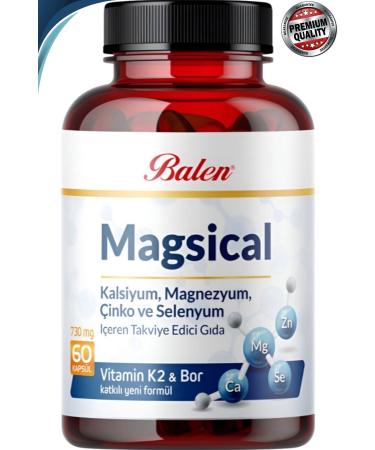Balen Magsical Magnesium Selenium Calcium Zinc 730 mg 60 Capsules Complete Supplement