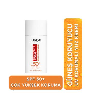 L'Or al Paris Revitalift Clinical Spf 50+ Daily High UV Protection Face Sun Cream 50ml