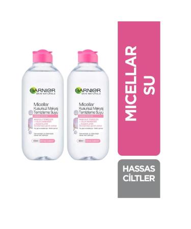 Garnier Micellar Flawless Make-Up Remover Water 400ml 2 Pieces