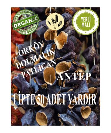Orkoy Organic Antep Stuffed Eggplant Flat 50 Pieces