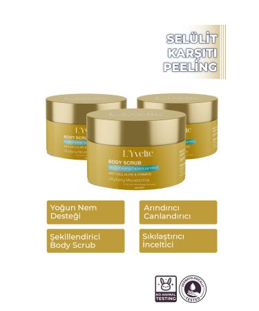 LYvette Anti-Cellulite and Anti-Stretch Firming Purifying Moisturizing Body Peeling 250 Ml