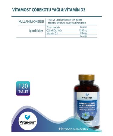 Vitamost Black Cumin Oil 120 Soft Gel Capsules - Buy Online on GoSupps.com