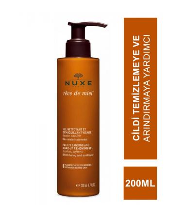 Nuxe Reve de Miel Gel Nettoyant Visage - Cleansing Purifying Face and Make-up Remover Gel 200 ml