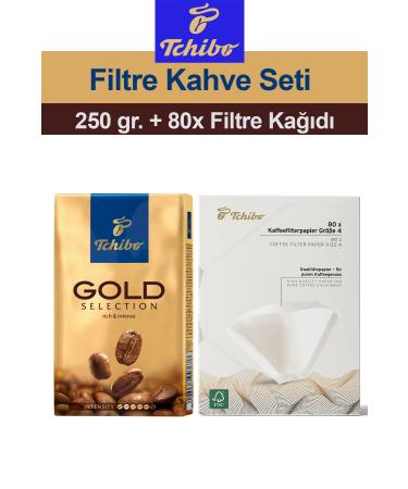 Tchibo Gold Selection Ground Filter Coffee 250 gr. + 80 Filters