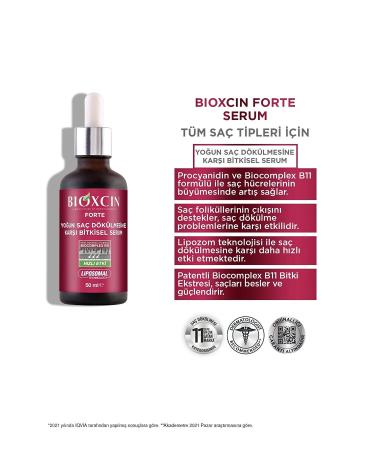Bioxcin Forte Intensive Anti-Hair Loss Herbal Hair Serum 3 X 50 Ml Liposome Technology - Buy Online on GoSupps.com