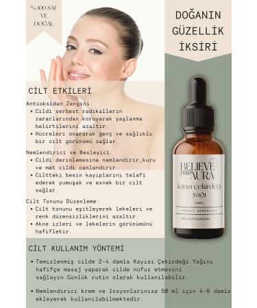 Believe Your Aura Apricot Kernel Oil - 0 Pure and Natural Skin and Hair Care Oil - Apricot Kernel Oil- 10 ml - Buy Online on GoSupps.com