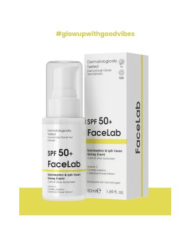 FaceLab Calming and Brightening Vitamin C and Centella SPF 50+ Sunscreen 50 ml - Buy Online on GoSupps.com
