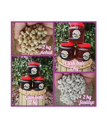 irfan bakliyat Honey and Pulses package 1 (net 8 kg) (pine flower honey dry beans and chickpeas)