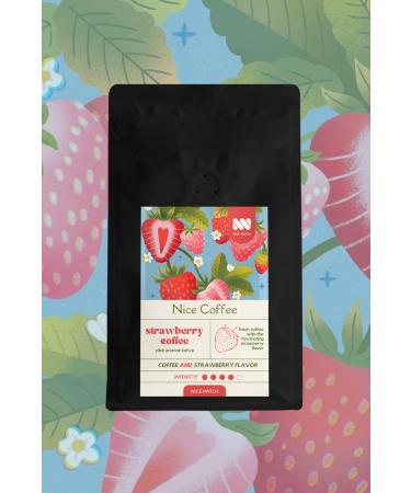 Nice Match Strawberry Coffee Strawberry Flavored Coffee Filter Coffee 200 Gr