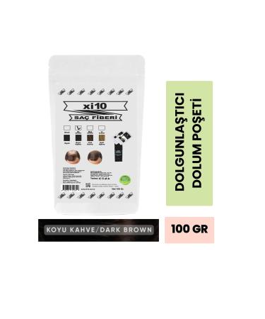 xi10 Hair Powder 100 gr Dark Brown Topik Hair Fiber