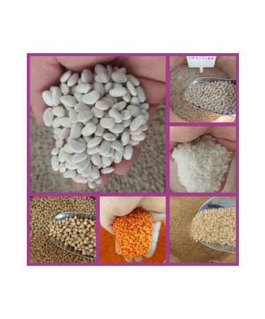 irfan bakliyat Pulses package (beans chickpeas rice bulgur red and green lentils) net 12 kg (2 kg each)