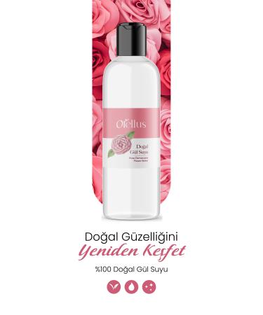 Orellus Rose Water 0 Natural Oily and Pure - Firming Balancing and Revitalizing Tonic 150 ml