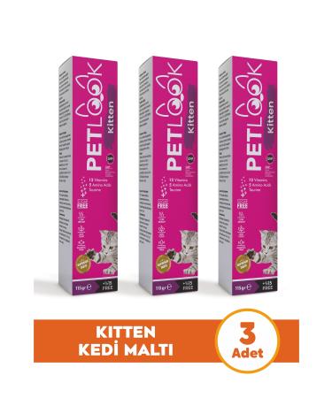PetLook Kitten and Mother Cat Malt Multivitamin 115 GR 3-Piece Economic Set